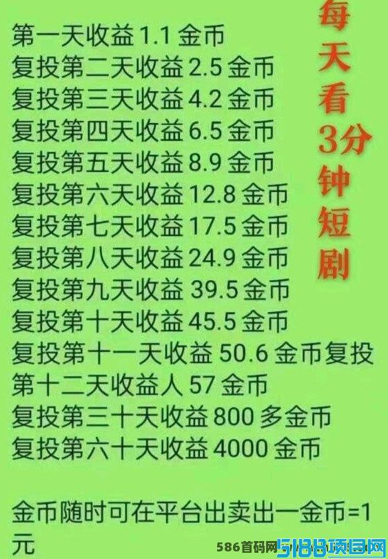 全民剧点：短剧平台热度爆棚，轻松赚米开启新副业